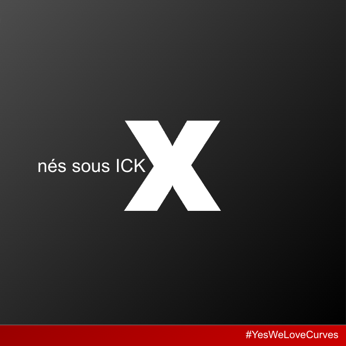 Graphisme minimaliste blanc sur noir écrit Nés sous IckX pour illustrer l'héritage de la dynastie Ickx.